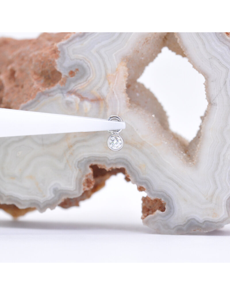 BVLA Bezel Charm with Genuine VS Diamond in 14k Gold by BVLA