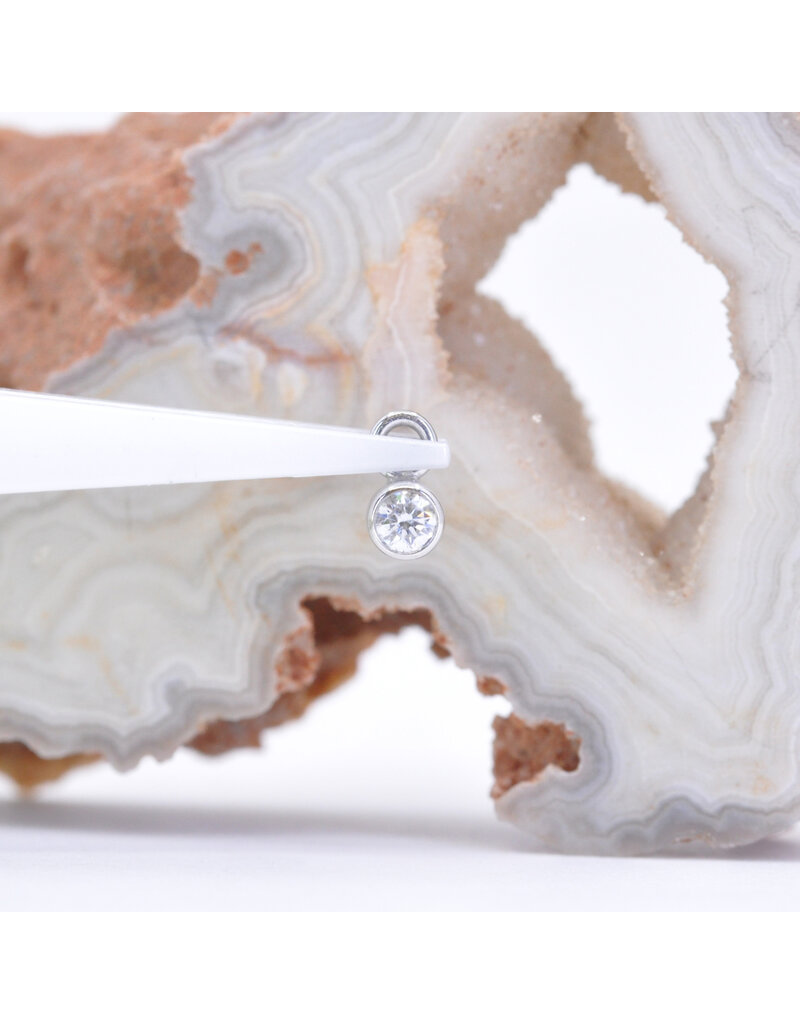 BVLA Bezel Charm with Genuine VS Diamond in 14k Gold by BVLA