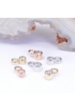 BVLA Bezel Charm with Genuine VS Diamond in 14k Gold by BVLA