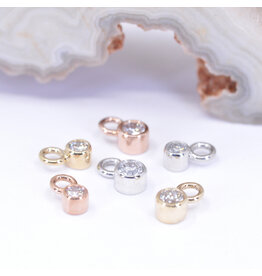 BVLA Diamond Bezel Charms 14k Gold by BVLA
