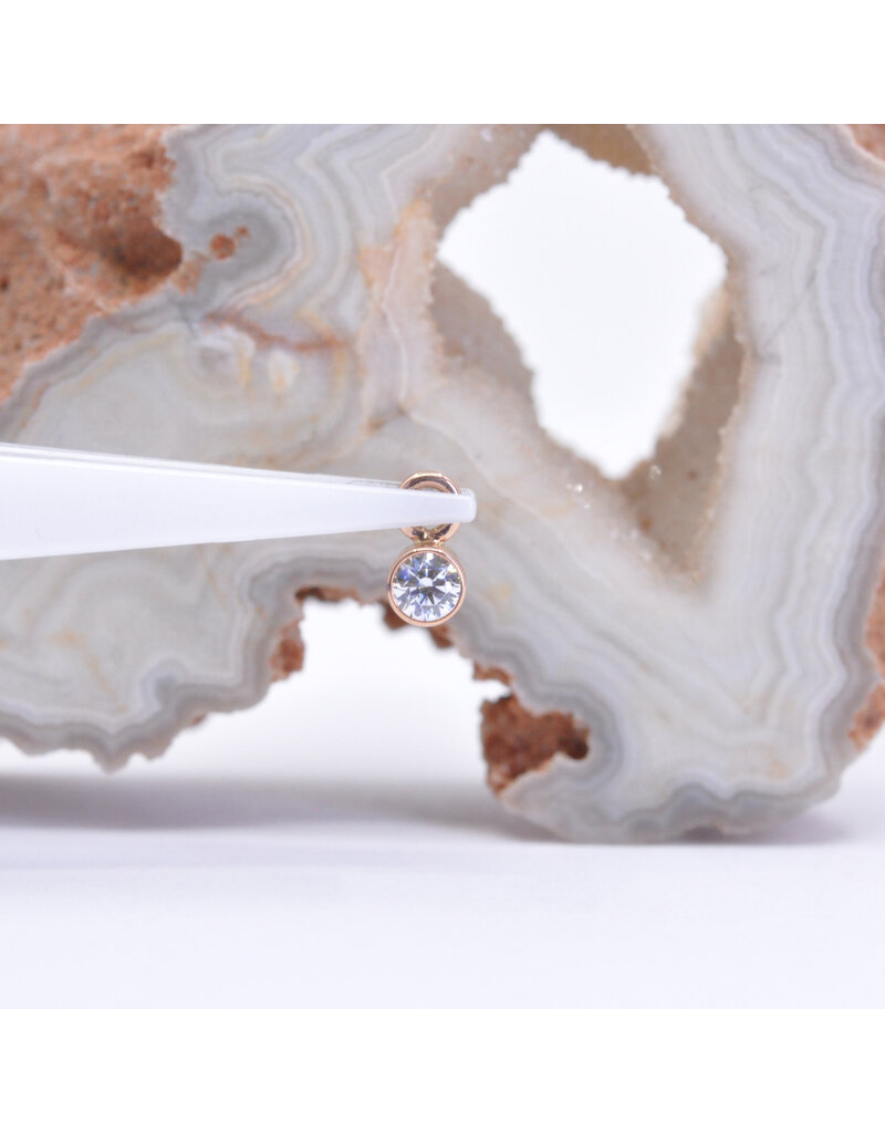 BVLA 2.5mm Bezel Charms with CZ in 14k Gold by BVLA