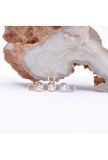BVLA 2.5mm Bezel Charms with CZ in 14k Gold by BVLA