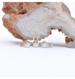 BVLA 2.5mm CZ Bezel Charms 14k Gold by BVLA