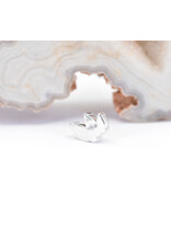 BVLA French Kiss with CZ 16g Threaded Ends in 14k Gold