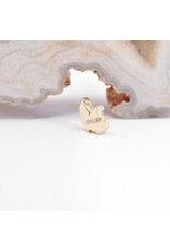 BVLA French Kiss with CZ 16g Threaded Ends in 14k Gold