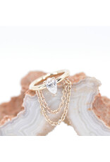 BVLA  16g 3/8" Call me! with CZ 14k Gold Seam Rings by BVLA