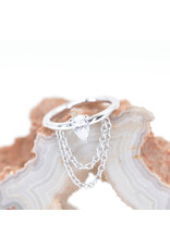 BVLA  16g 3/8" Call me! with CZ 14k Gold Seam Rings by BVLA