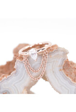BVLA  16g 3/8" Call me! with CZ 14k Gold Seam Rings by BVLA