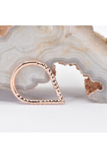 BVLA Hammered Teardrop in 14k Gold 16g 5/16" x 7/16" Seam Rings by BVLA