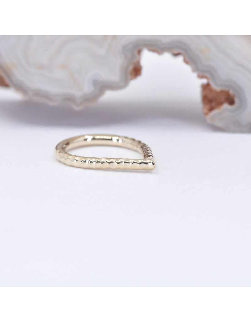 BVLA Hammered Teardrop in 14k Gold 16g 5/16" x 7/16" Seam Rings by BVLA