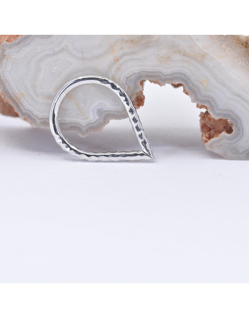 BVLA Hammered Teardrop in 14k Gold 16g 5/16" x 7/16" Seam Rings by BVLA