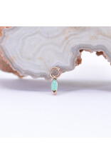 BVLA 3x1.5mm Marquise V Prong with Chrysoprase Cabochon Charms in 14k Rose Gold by BVLA