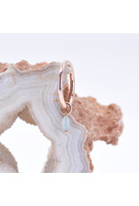 BVLA 3x1.5mm Marquise V Prong with Chrysoprase Cabochon Charms in 14k Rose Gold by BVLA