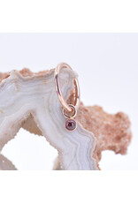 BVLA 2mm Bezel Charm with Rhodolite Garnet Cabochon in 14k Rose Gold by BVLA