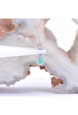BVLA 2mm Bezel Charm with Faceted Chrysoprase in 14k White Gold by BVLA