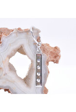 BVLA Bar Four Charm with Marcasite  in 14k White Gold by BVLA
