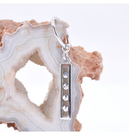 BVLA Bar Four Charm Marcasite 14k White Gold by BVLA