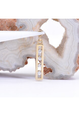 BVLA Bar Four Charm with CZ in 14k Yellow Gold by BVLA
