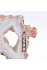 BVLA Bar Four Charm with CZ in 14k Yellow Gold by BVLA