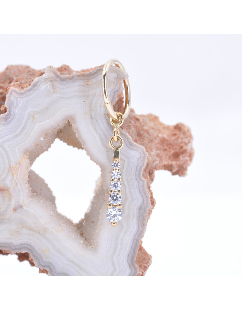 BVLA Rebel Grad 5 Charm with CZ in 14k Gold by BVLA