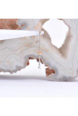BVLA Avona Single Charms in 14k White Gold with Rose Gold Beads by BVLA