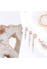 BVLA Avona Single Charms in 14k White Gold with Rose Gold Beads by BVLA