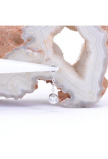 BVLA 2.5mm Bezel Dangle Charm on 6mm Delicate Chain with CZ in 14k Gold by BVLA