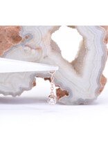 BVLA 2.5mm Bezel Dangle Charm on 6mm Delicate Chain with CZ in 14k Gold by BVLA