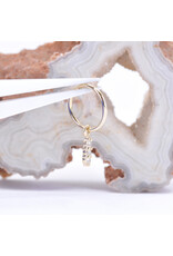 BVLA Linear Tri Prong Charms with CZ in 14k Gold by BVLA