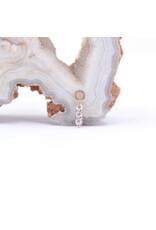 BVLA Linear Tri Prong Charms with CZ in 14k Gold by BVLA