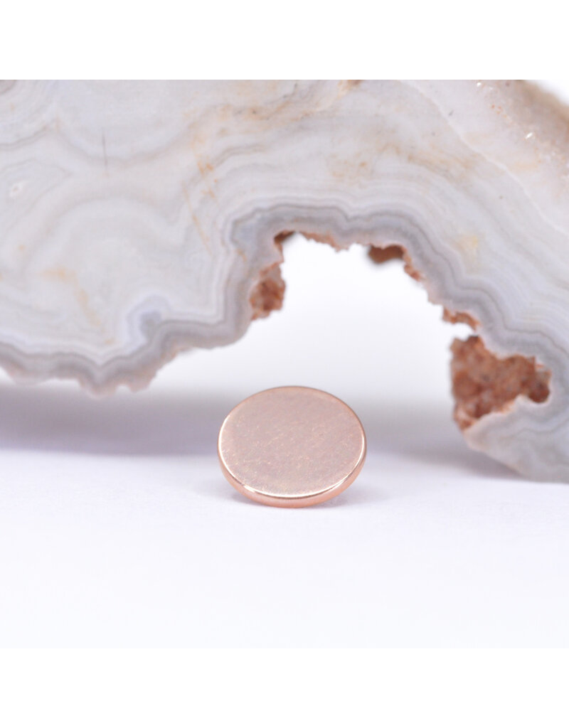 BVLA 6mm Polished Disc in 14k Rose Gold 16g Threaded End by BVLA!