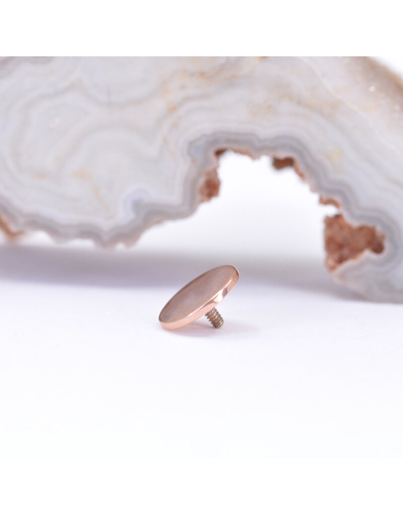 BVLA 6mm Polished Disc in 14k Rose Gold 16g Threaded End by BVLA!