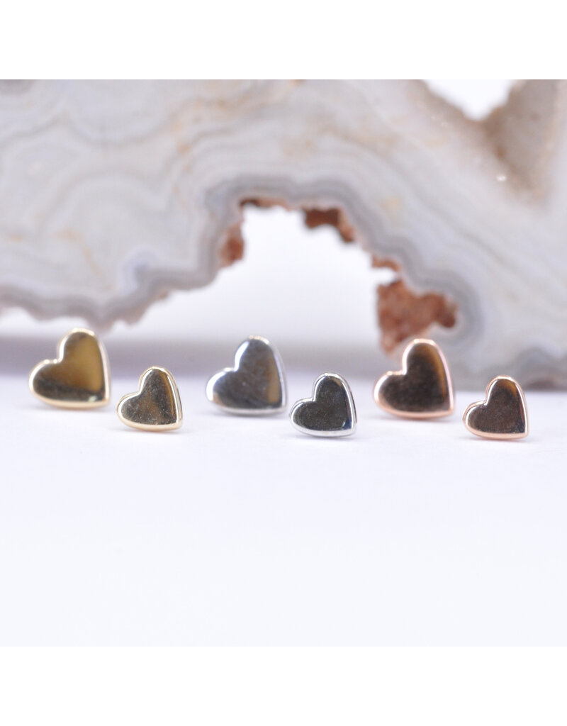 BVLA Flat Heart 14k Gold Threadless Ends by BVLA!