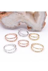 BVLA 14k Gold 18g Illusion Seam Rings by BVLA!