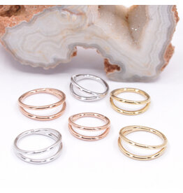 BVLA 18g Illusion Seam Rings 14k Gold by BVLA