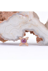 BVLA 6mm Mini Kandy with Rhodolite Garnet in 14k Rose Gold 16g Threaded Ends by BVLA!