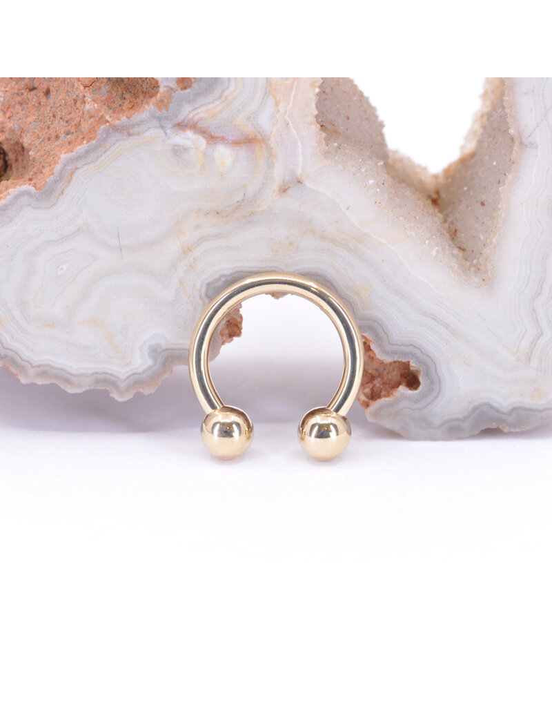 BVLA 14k Gold 16g Circular Barbell with 1/8" beads by BVLA!