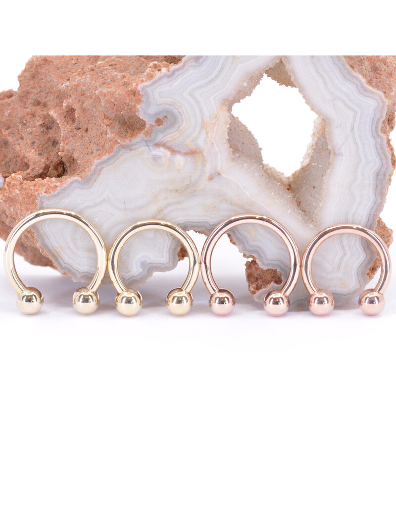 BVLA 14k Gold 16g Circular Barbell with 1/8" beads by BVLA!
