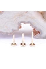 BVLA 18g 14k Yellow Gold Threadless Flat Back Posts by BVLA!