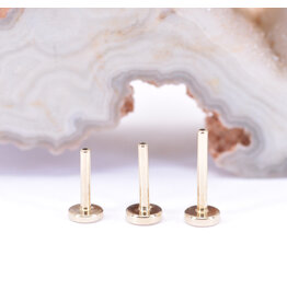 BVLA 18g Yellow Gold Threadless Flat Back Posts by BVLA