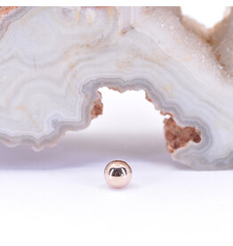 BVLA 1/8" Ball 16g Threaded End Rose Gold