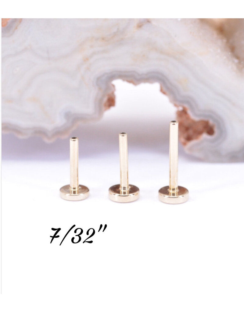 BVLA 18g 14k Yellow Gold Threadless Flat Back Posts by BVLA!