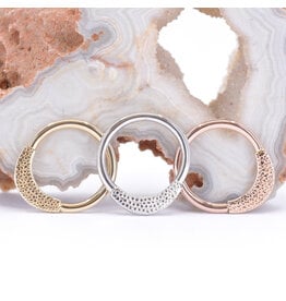 BVLA Pave Janna 14k Gold 16g 3/8" Seam Rings