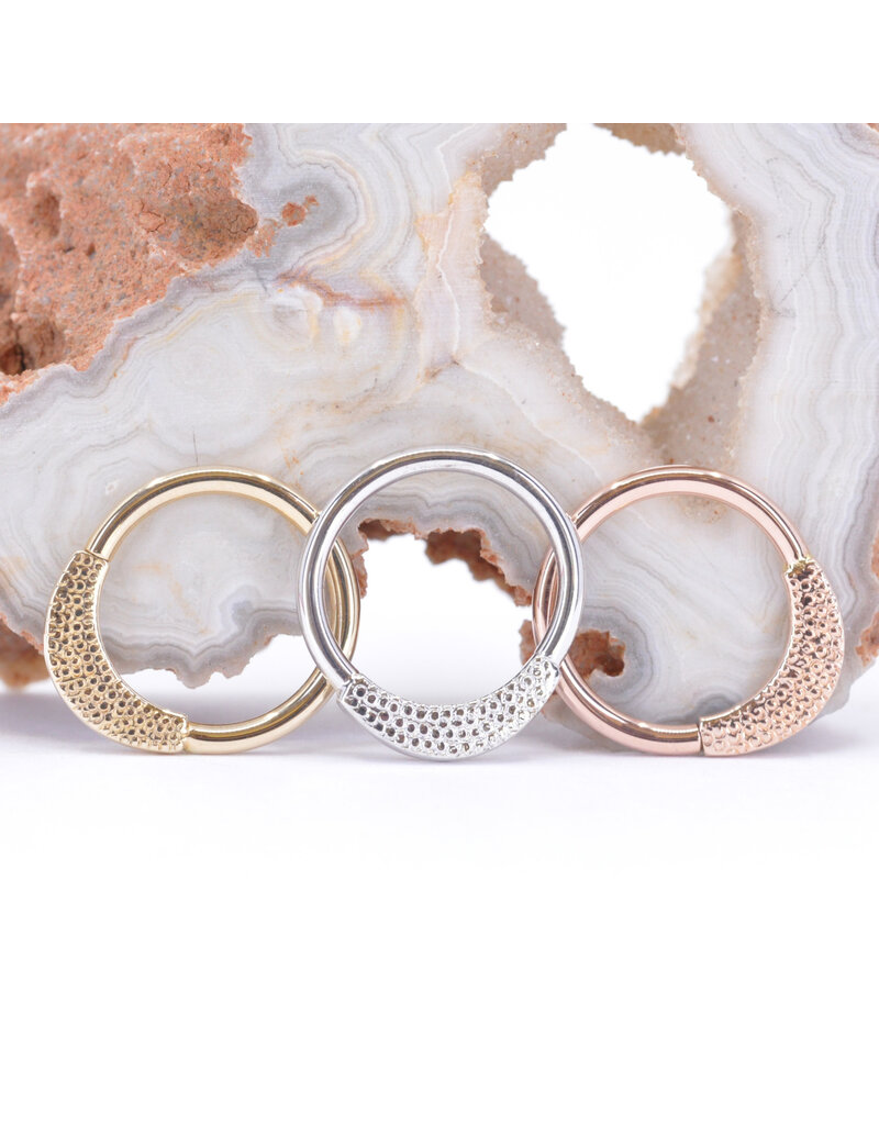BVLA 16g 3/8" Pave Janna Seam Rings in 14k Gold by BVLA!