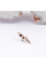 BVLA Mini Wisteria with CZ in 14k Rose Gold 16g Threaded Ends by BVLA!