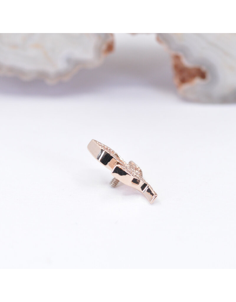 BVLA Mini Wisteria with CZ in 14k Rose Gold 16g Threaded Ends by BVLA!
