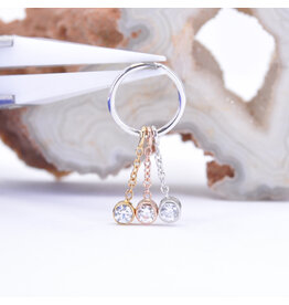 BVLA 2.5mm CZ Bezel Dangle Charms 14k Gold by BVLA