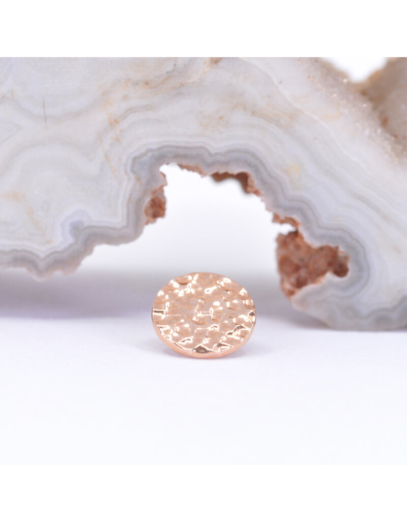BVLA 6mm Hammered Disc 14k Gold 16g Threaded Ends by BVLA!