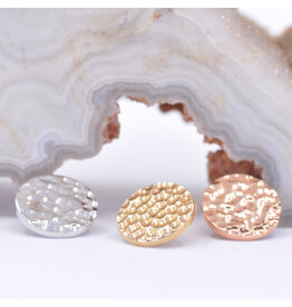 BVLA 6mm Hammered Disc 14k Gold 16g Threaded Ends