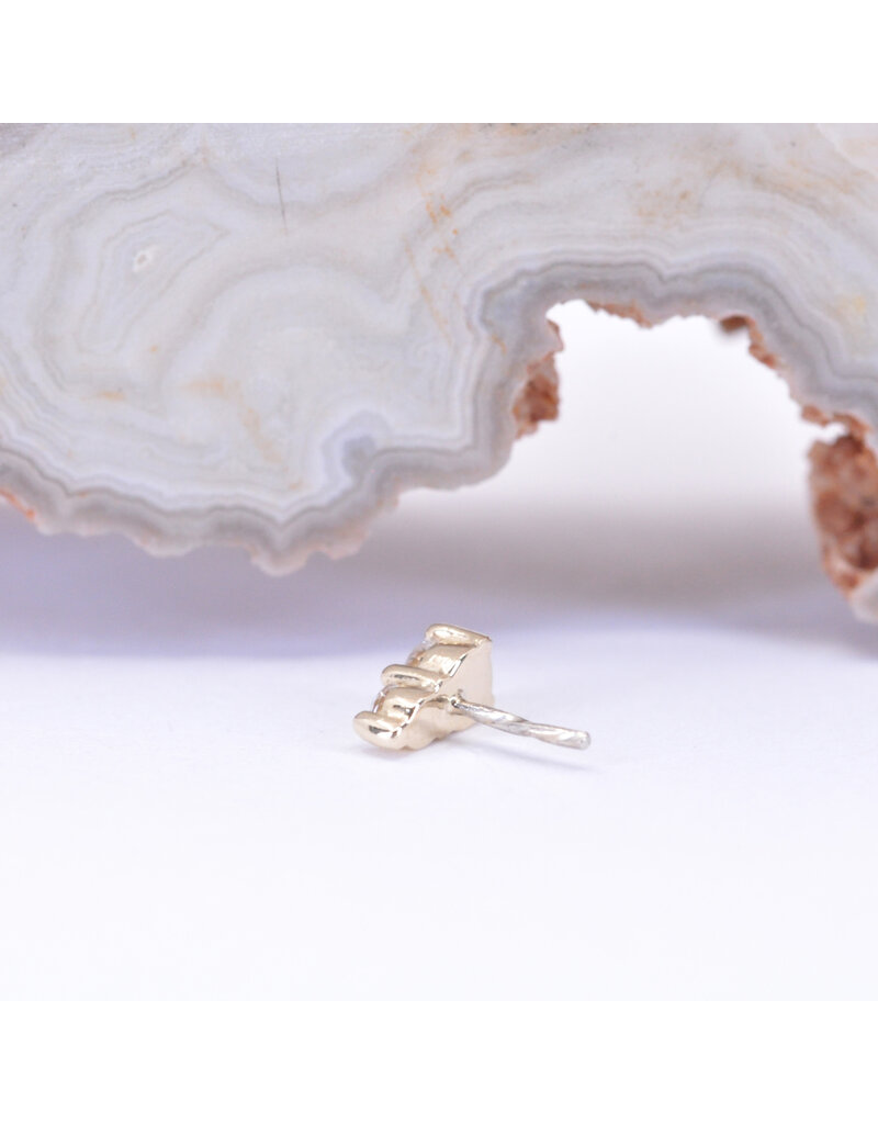 BVLA Jeanie 2 with CZ in 14k Gold Threadless Ends by BVLA!